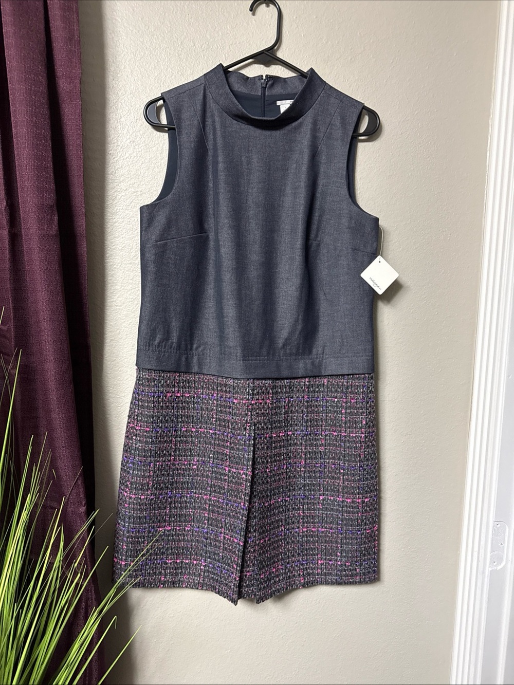 #891 Halogen 1960S Mod – Style Sleeveless Waist Dress Size Small